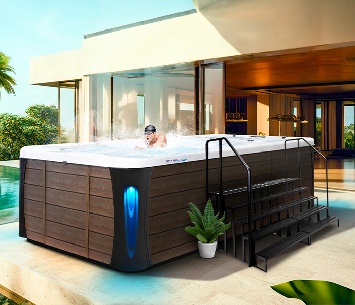 Calspas hot tub being used in a family setting - Athens Clarke
